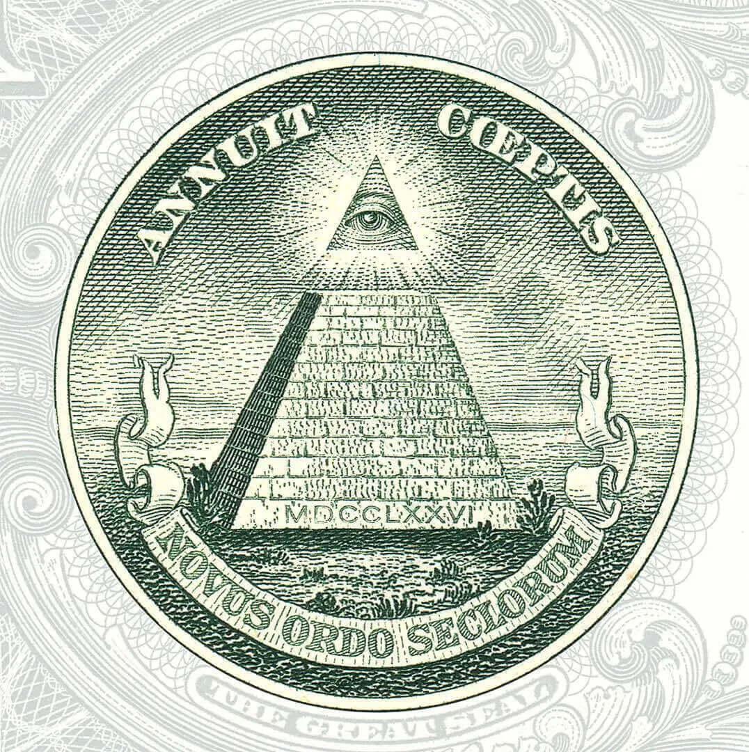 Image shows a close up of the Great Seal dollar.