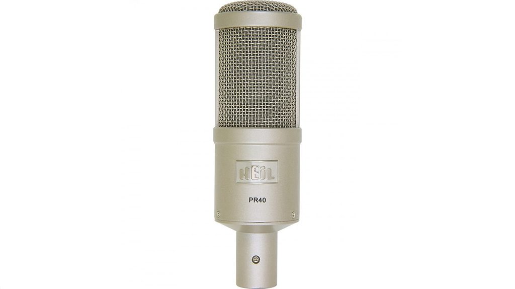 Image shows a Heil PR40 microphone.