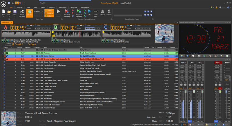 Image is a screenshot from the ProppFrexx ONAIR dashboard.
