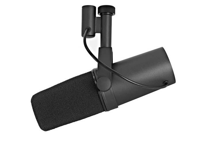 Image shows a Shure SM7b microphone.