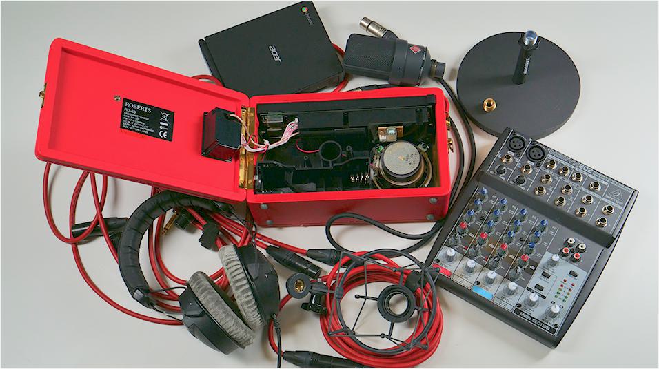 A pile of radio wires and devices and transmitters - these are equipment elements that will be used in explaining how Radio Stations work.