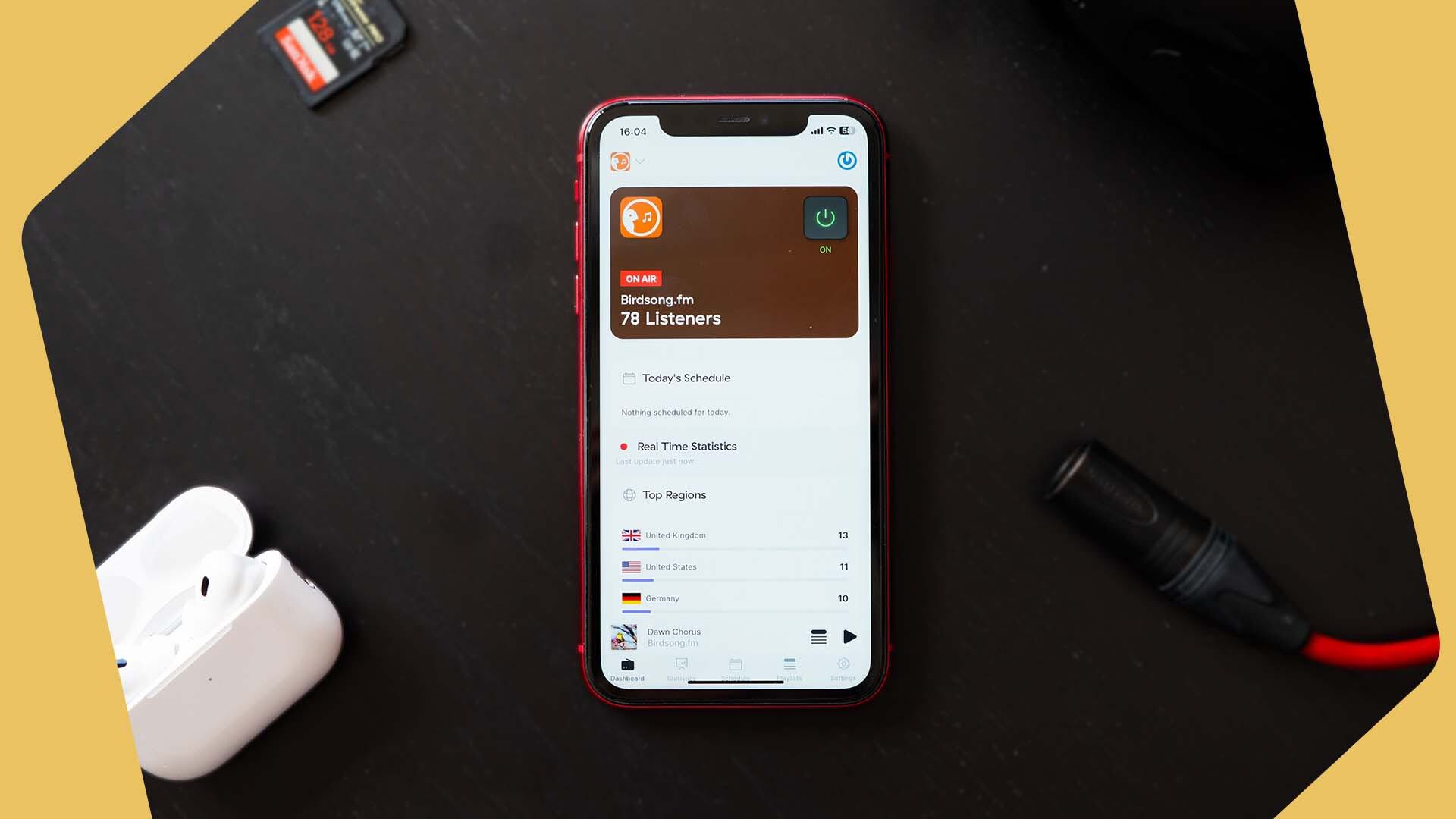 New studio mobile app header