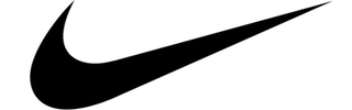 This is the classic Nike Tick Logo; black against a white background.