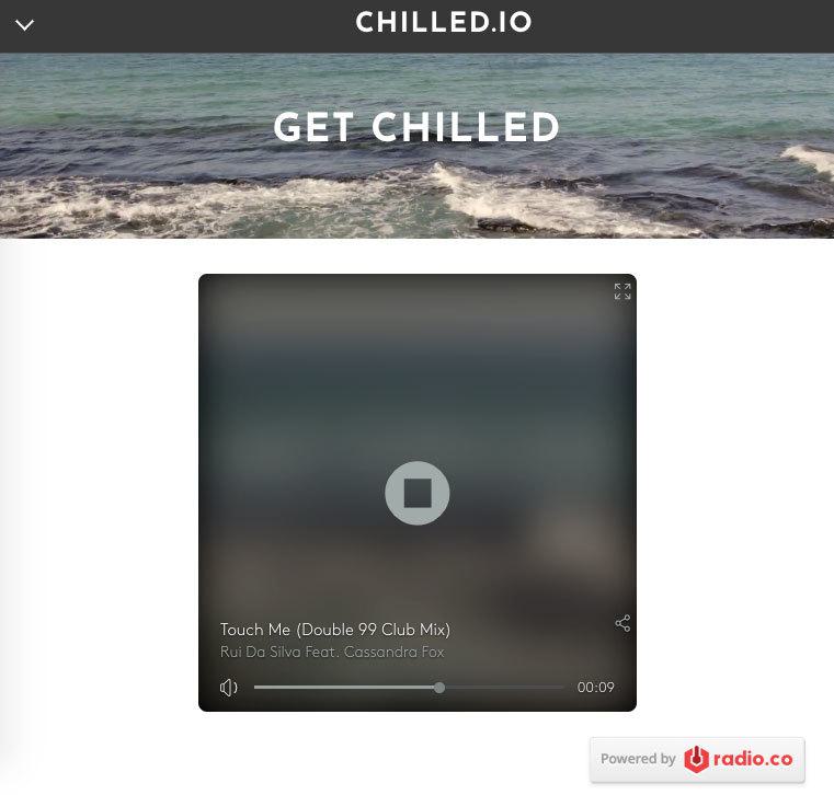 Image is a screenshot showing an example online radio station that is accessible to everyone.