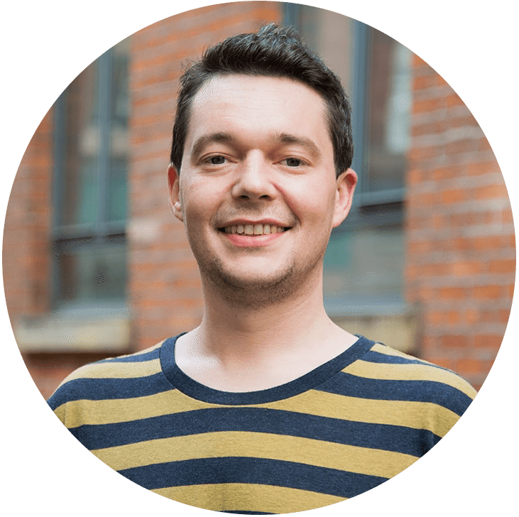 Image is a circular headshot of Radio.co COO, Mike Cunsolo.