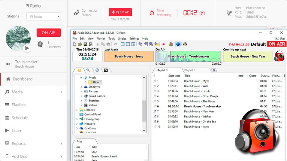 This is a screenshot visualising how RadioBOSS appears. a white screenshot with a list of inputs.