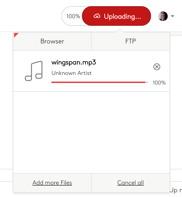 Waiting on files to upload into Radio.co