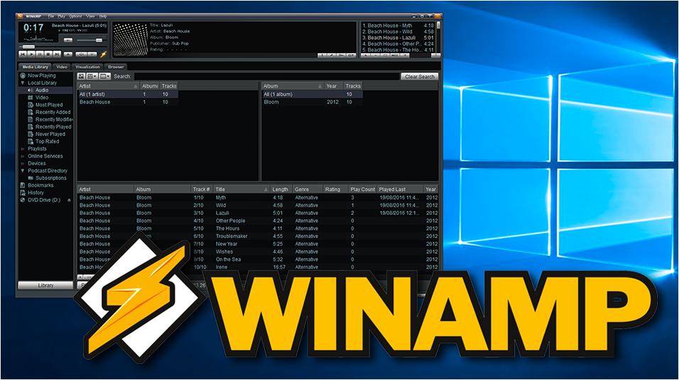 This is an image of the Winamp Setup screen, a black screen with indecipherable text. The word WINAMP is in the bottom corner in orrange lettering.